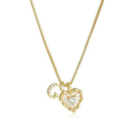 Initial Heart Necklace (Set of 3) - Buy 1 Get 2 Free