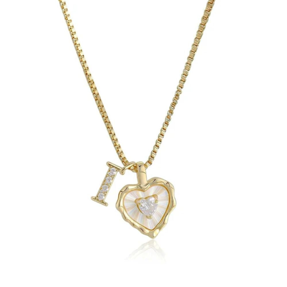 Initial Heart Necklace (Set of 3) - Buy 1 Get 2 Free