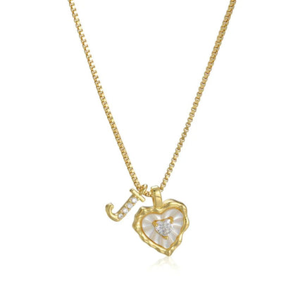 Initial Heart Necklace (Set of 3) - Buy 1 Get 2 Free