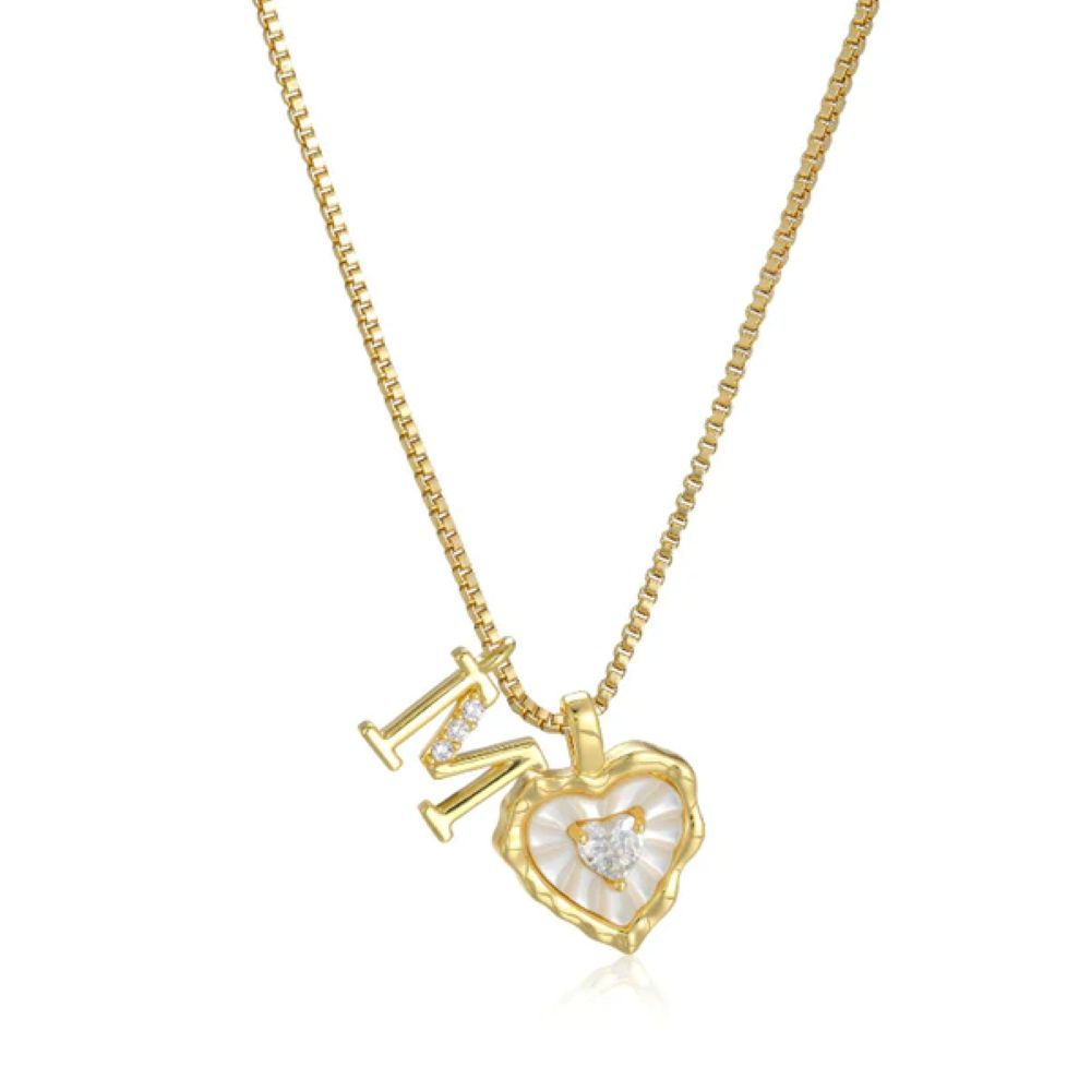 Initial Heart Necklace (Set of 3) - Buy 1 Get 2 Free