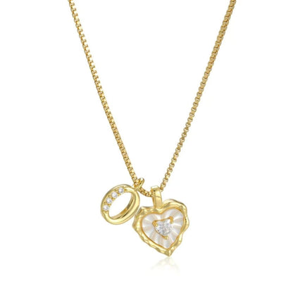 Initial Heart Necklace (Set of 3) - Buy 1 Get 2 Free