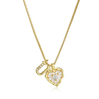 Initial Heart Necklace (Set of 3) - Buy 1 Get 2 Free