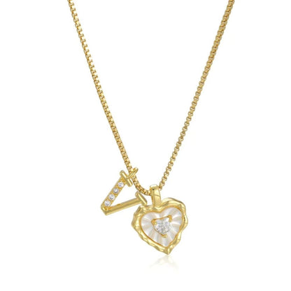 Initial Heart Necklace (Set of 3) - Buy 1 Get 2 Free