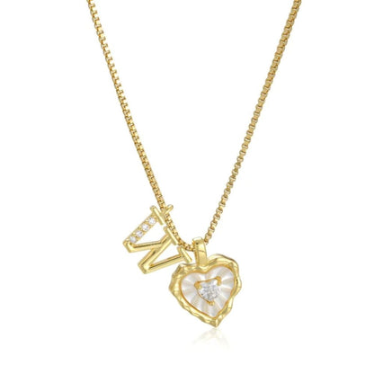 Initial Heart Necklace (Set of 3) - Buy 1 Get 2 Free