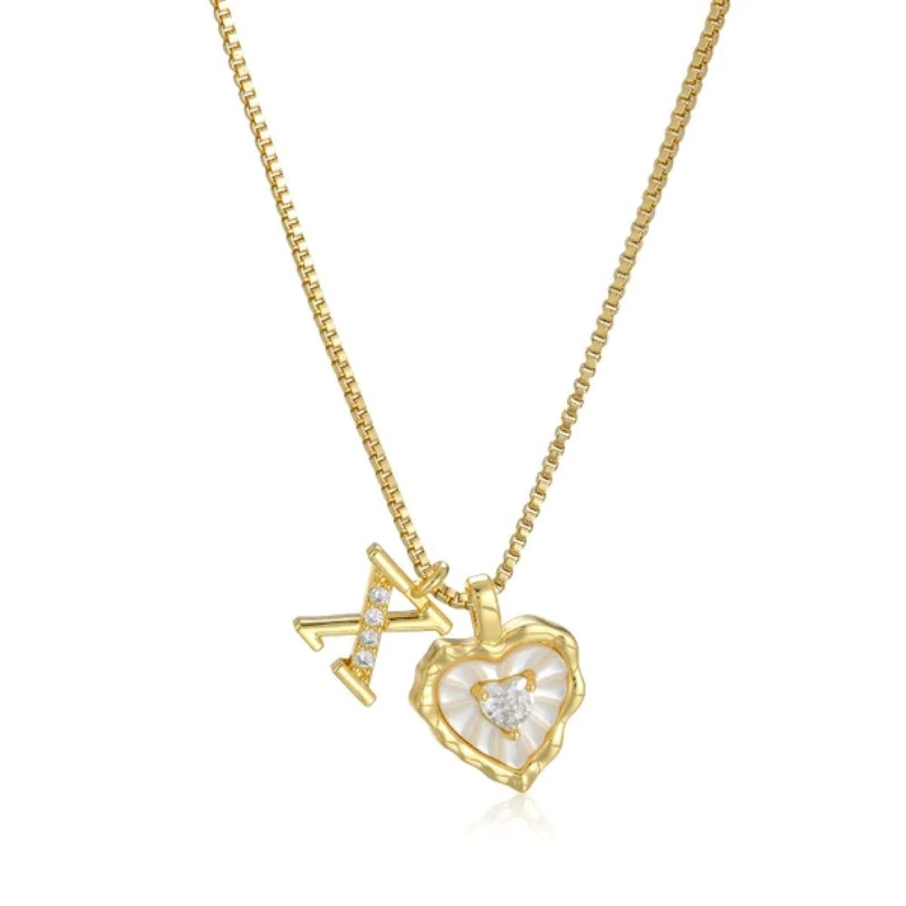 Initial Heart Necklace (Set of 3) - Buy 1 Get 2 Free