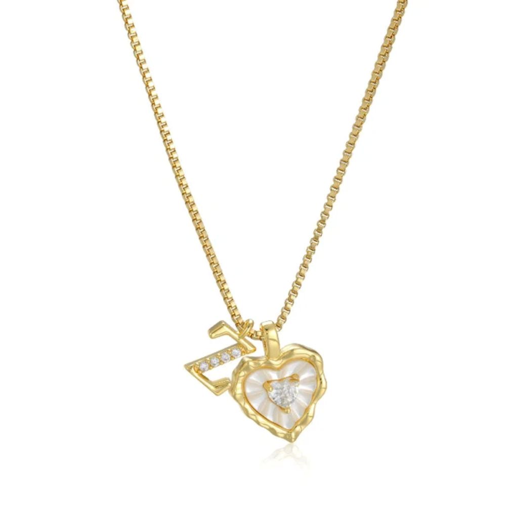 Initial Heart Necklace (Set of 3) - Buy 1 Get 2 Free
