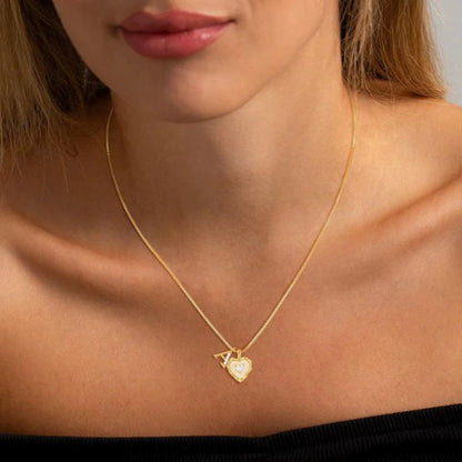 Initial Heart Necklace (Set of 3) - Buy 1 Get 2 Free