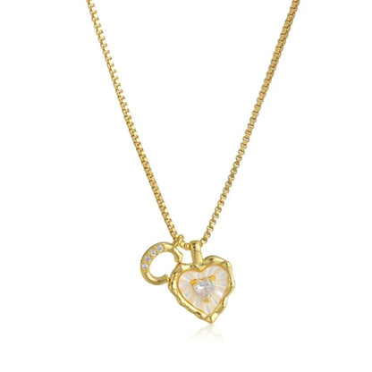 Initial Heart Necklace (Set of 3) - Buy 1 Get 2 Free