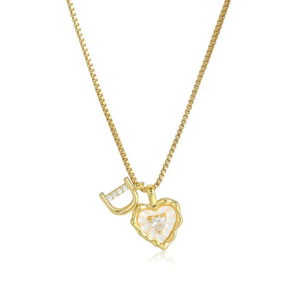 Initial Heart Necklace (Set of 3) - Buy 1 Get 2 Free