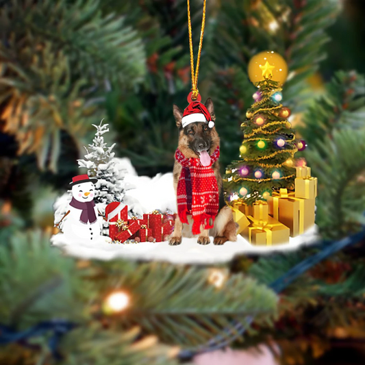 German Shepherd Christmas Ornament SM104