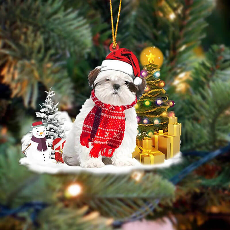 Shih Tzu Christmas Ornament SM140