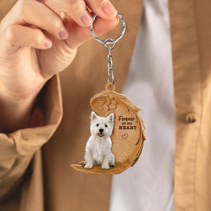 West Highland White Terrier Forever In My Heart Acrylic Keychain FK018