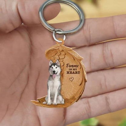 Husky Forever In My Heart Acrylic Keychain FK051