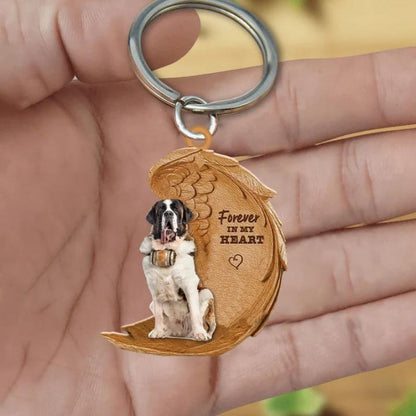 Saint Bernard Forever In My Heart Acrylic Keychain FK068