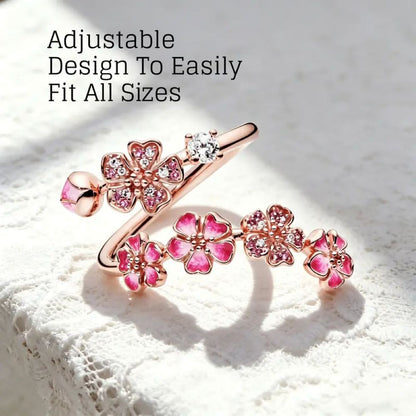 Peach Blossom Adjustable Open Rings