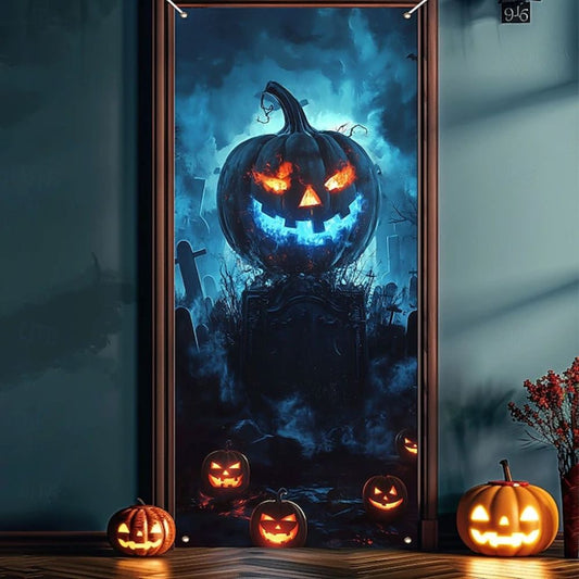 Halloween Spooky Door Covers Haunted Graveyard SC011