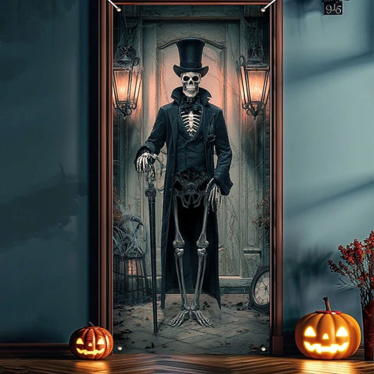 Halloween Spooky Door Covers Skeleton SC022