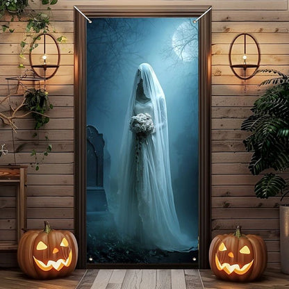Halloween Spooky Door Covers Ghost Bride SC023