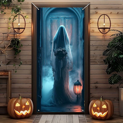 Halloween Spooky Door Covers Ghost Bride SC024