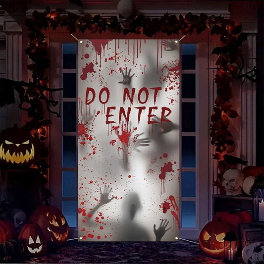Halloween Spooky Door Covers Do Not Enter SC035
