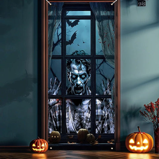 Halloween Spooky Door Covers Zombies SC048