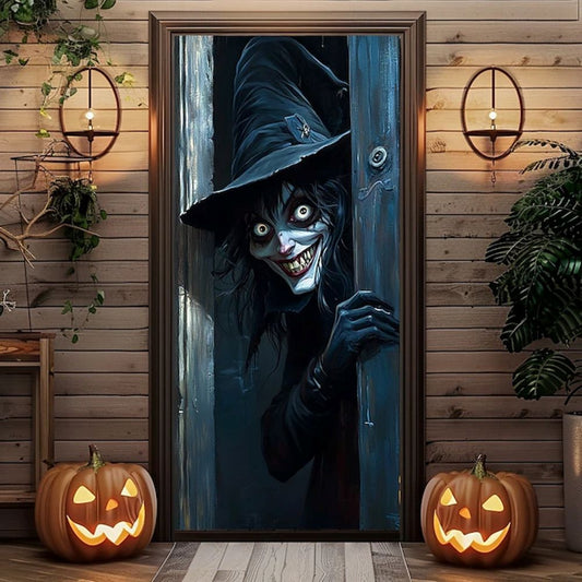 Halloween Spooky Door Covers Witche SC052