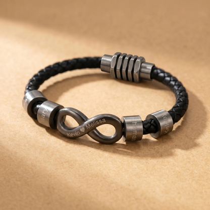 Infinity Name Bracelet Custom - For the Man Who Holds Us Together