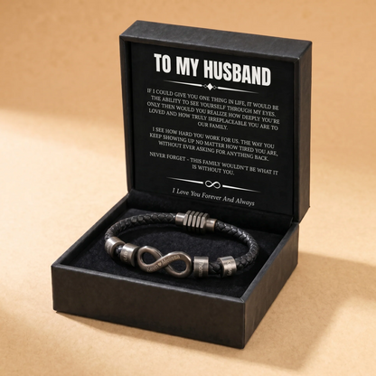 Infinity Name Bracelet Custom - For the Man Who Holds Us Together