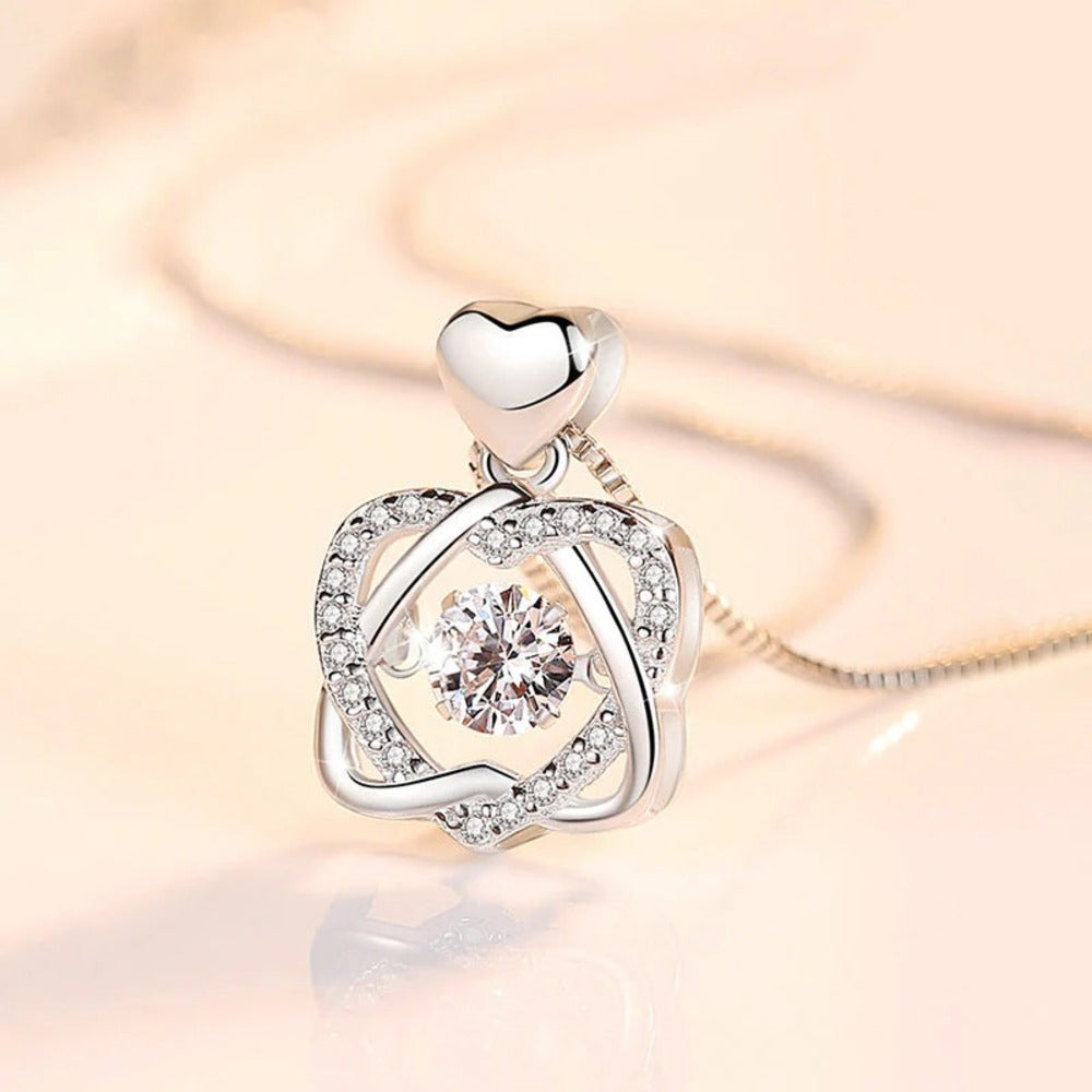 For Unbiological Daughter - We Are Forever Linked Together Love Knot Necklace - S925 Silver