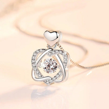 For Unbiological Daughter - We Are Forever Linked Together Love Knot Necklace - S925 Silver