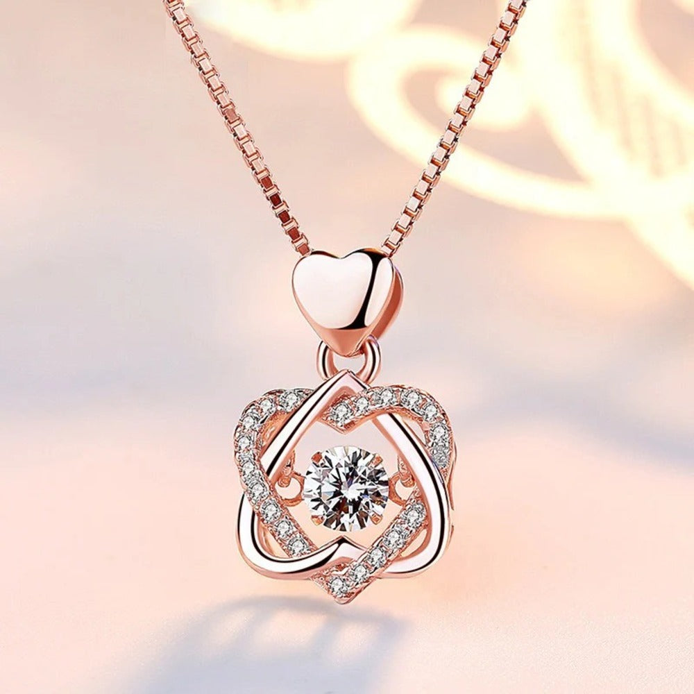 For Unbiological Daughter - We Are Forever Linked Together Love Knot Necklace - S925 Silver