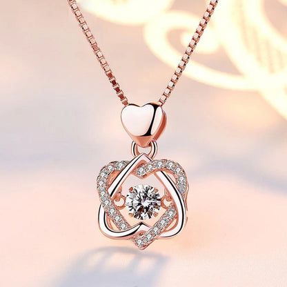 For Unbiological Daughter - We Are Forever Linked Together Love Knot Necklace - S925 Silver