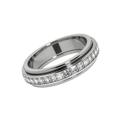Spinner Fidget Band Rings for Stress Relief and Wedding Promise