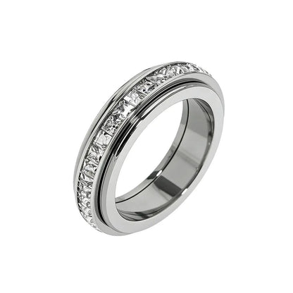Spinner Fidget Band Rings for Stress Relief and Wedding Promise