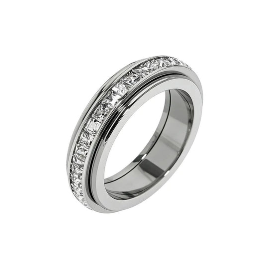 Spinner Fidget Band Rings for Stress Relief and Wedding Promise