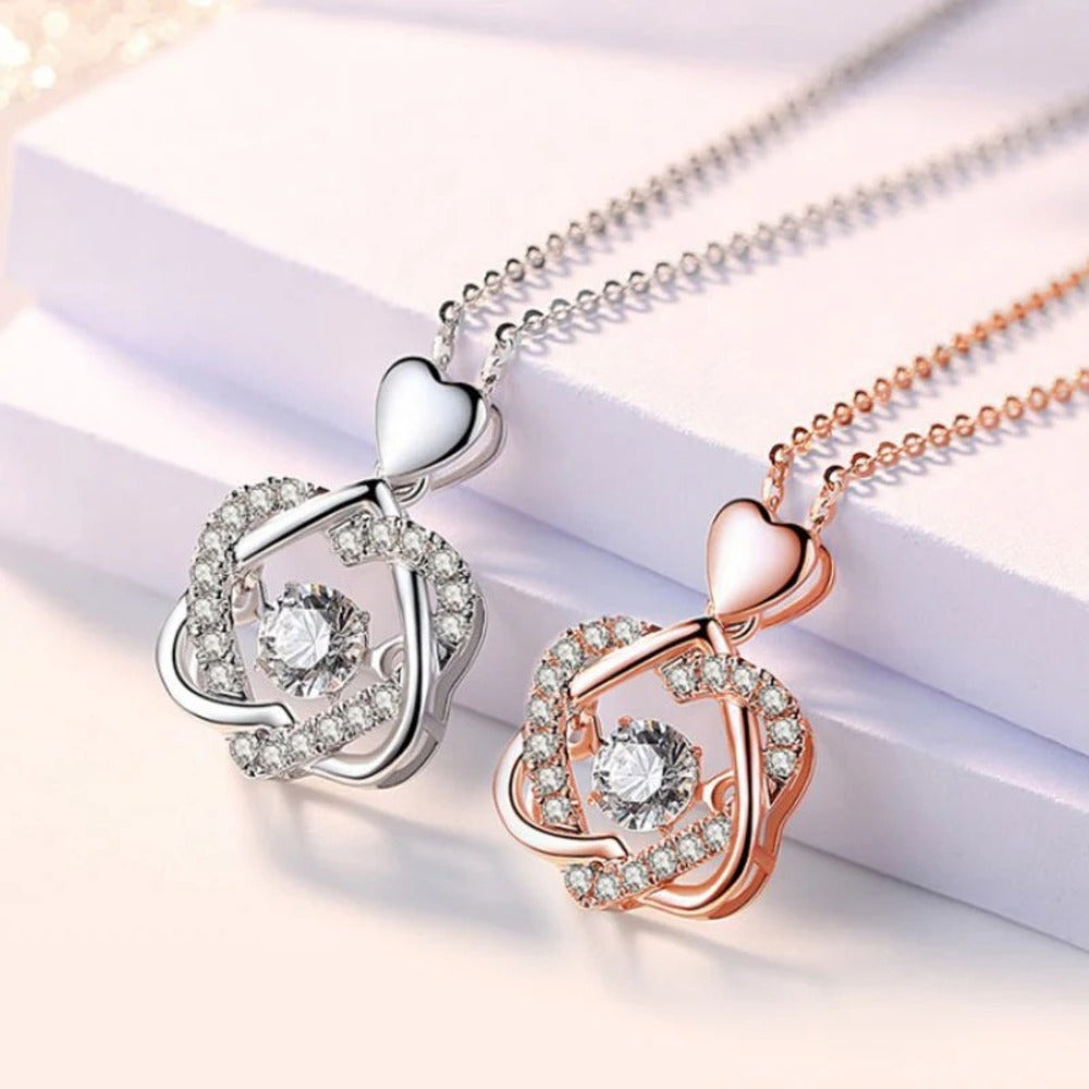 For Unbiological Daughter - We Are Forever Linked Together Love Knot Necklace - S925 Silver