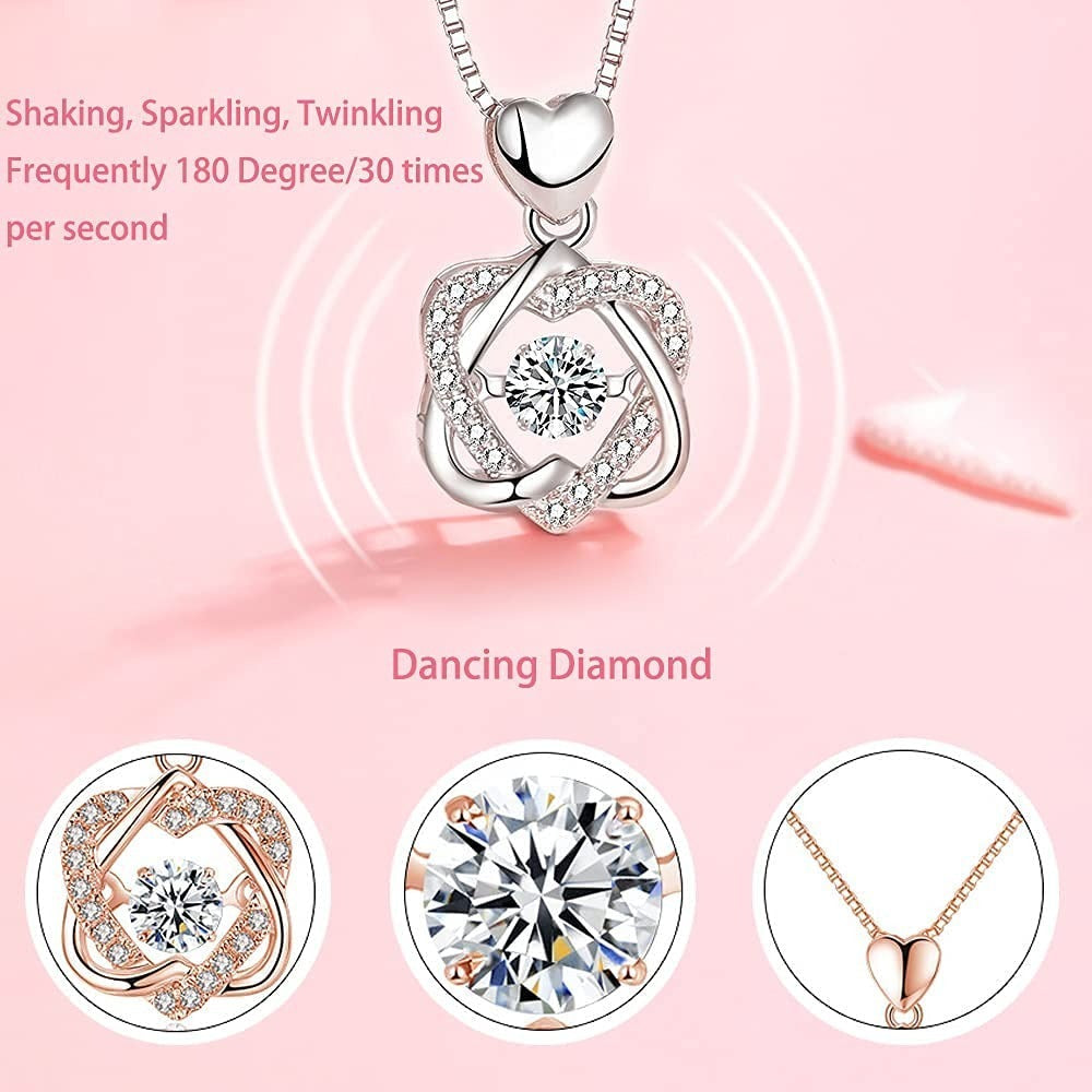 For Unbiological Daughter - We Are Forever Linked Together Love Knot Necklace - S925 Silver