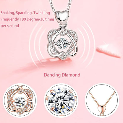 For Unbiological Daughter - We Are Forever Linked Together Love Knot Necklace - S925 Silver