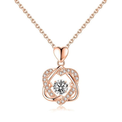 For Unbiological Daughter - We Are Forever Linked Together Love Knot Necklace - S925 Silver