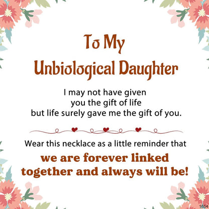For Unbiological Daughter - We Are Forever Linked Together Love Knot Necklace - S925 Silver
