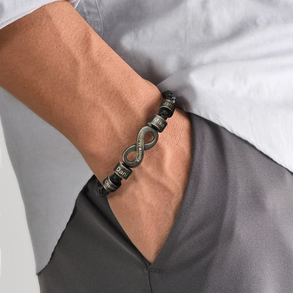 Infinity Name Bracelet Custom - For the Man Who Holds Us Together