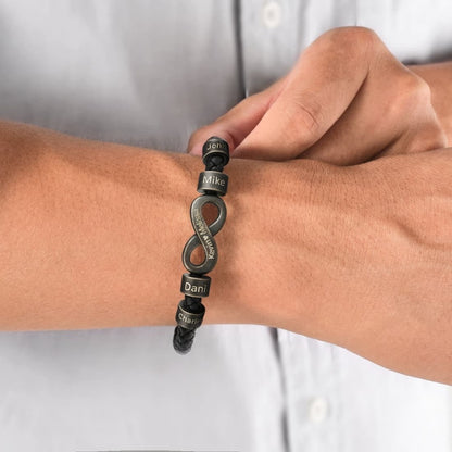 Infinity Name Bracelet Custom - For the Man Who Holds Us Together