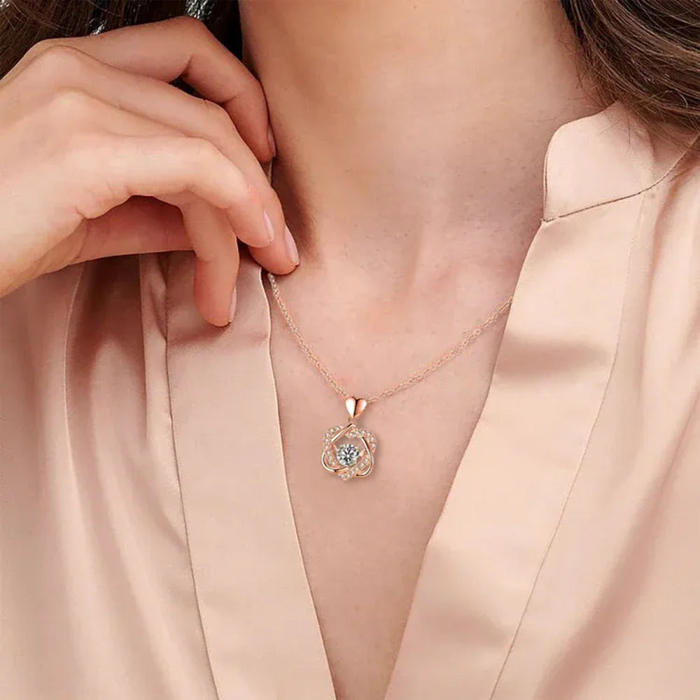 For Unbiological Daughter - We Are Forever Linked Together Love Knot Necklace - S925 Silver