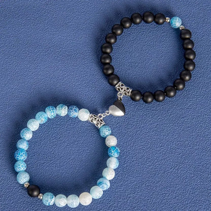 Magnetic Heart Matching Beaded Bracelets