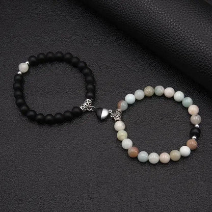 Magnetic Heart Matching Beaded Bracelets