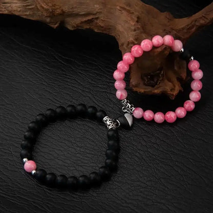 Magnetic Heart Matching Beaded Bracelets