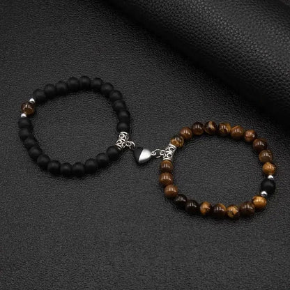 Magnetic Heart Matching Beaded Bracelets
