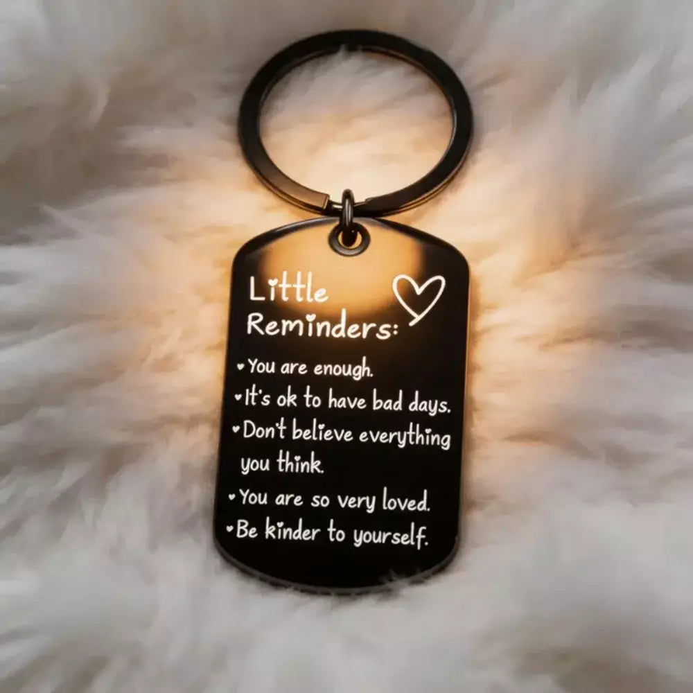 Inspirational keychain as a thoughtful encouragement gift for a friend