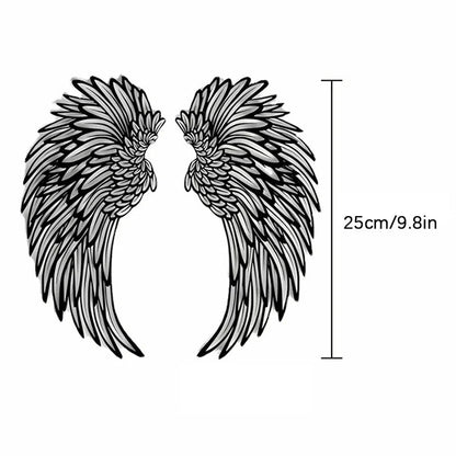 1 Pair Angel Wings Metal Wall Art With Led Lights