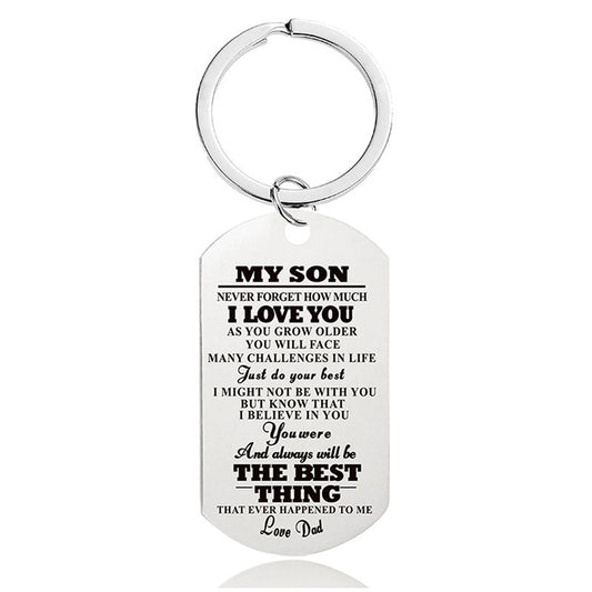 Never Forget How Much I Love You - Inspirational Keychain - A910